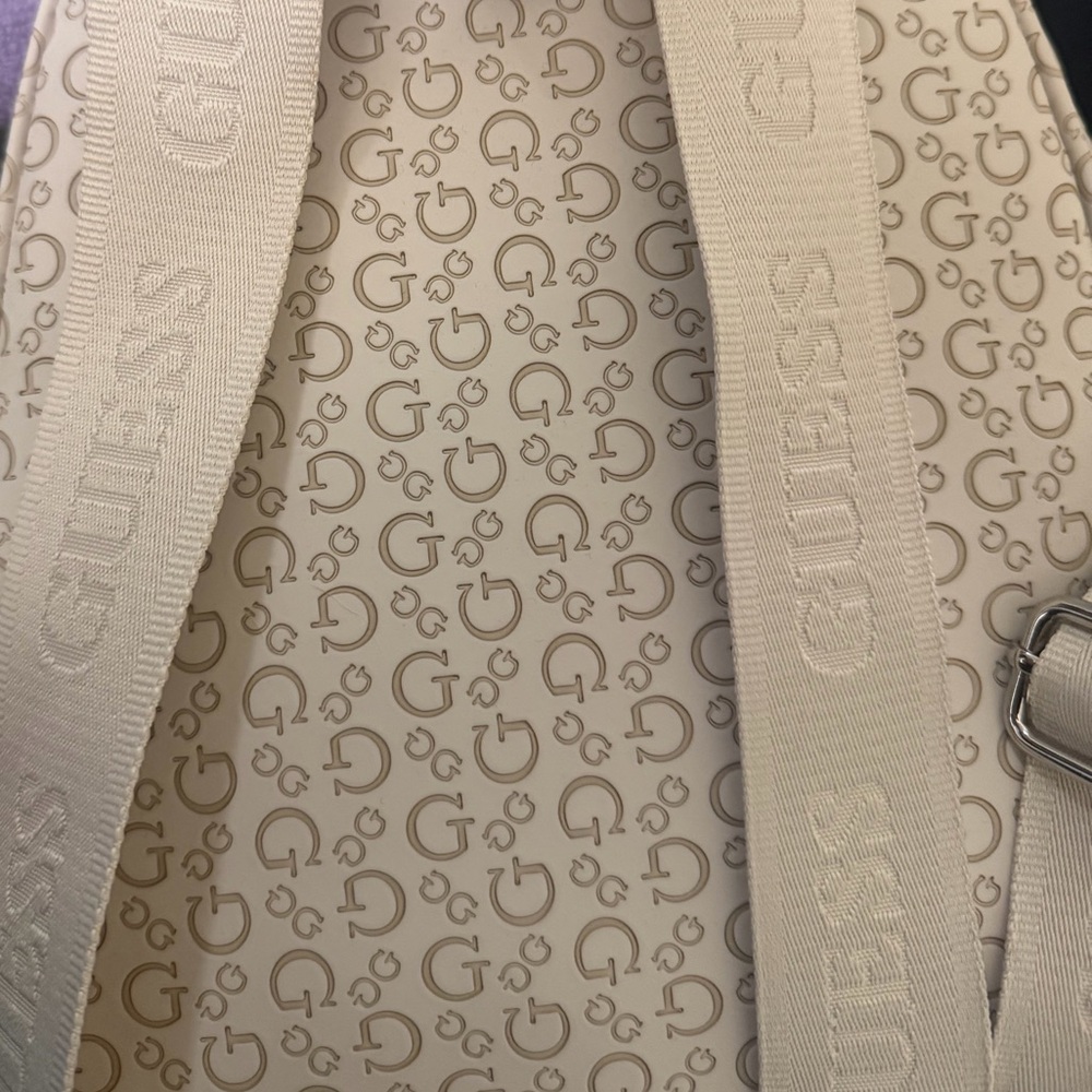 Guess Cream Logo Backpack - Picture 3 of 4